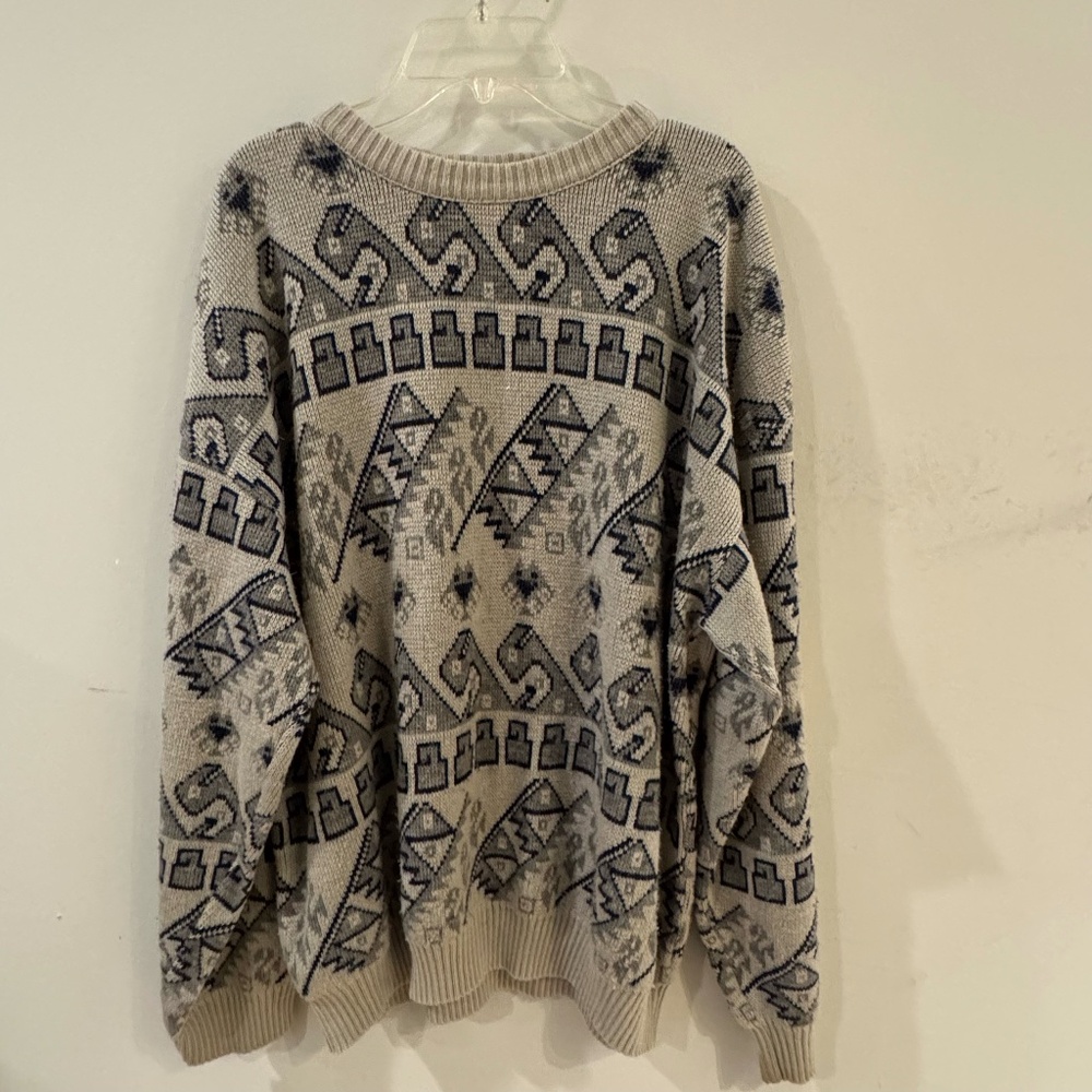 vintage geometric sweater